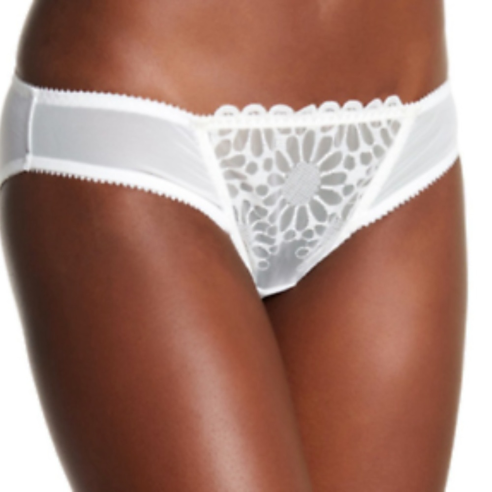 Parfait Ivory White Lace & Mesh Panty XL